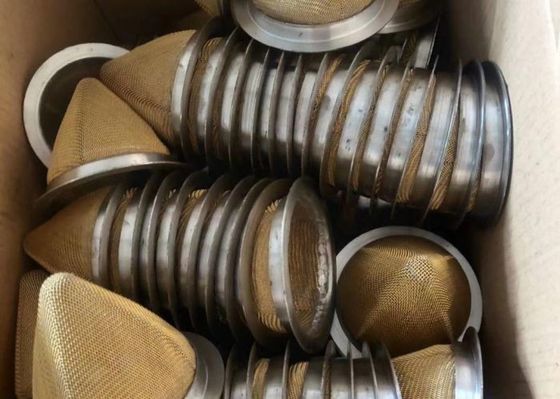 SWG 46mm 160mesh Copper Woven Wire Mesh , Sintered Filter Disc Low Ductility